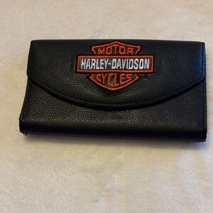Harley-Davidson Black and Orange Wallet